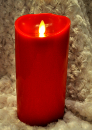 luminara large red wax candle